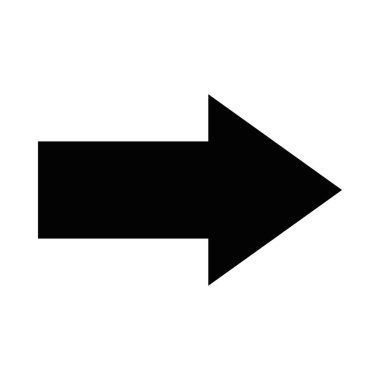 sağ ok simgesi, siluet biçimi