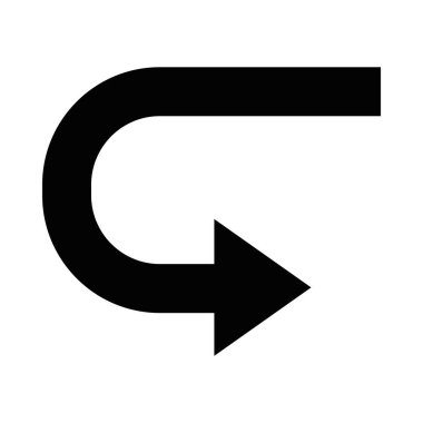 yay ok simgesi döndürüldü, siluet biçimi