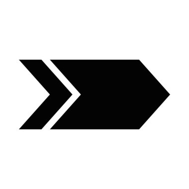 hızlı sağ ok simgesi, siluet biçimi