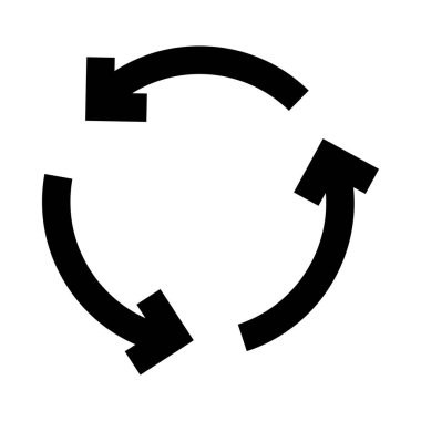 yuvarlak ok simgesi, siluet biçimi