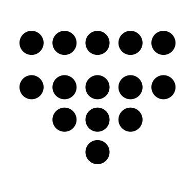 Noktalı ok simgesi, siluet biçimi