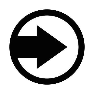 sağ ok simgesi, siluet biçimi