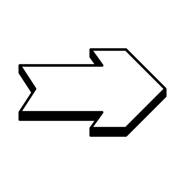 Dickes Pfeil-Symbol, Linienstil — Stockvektor