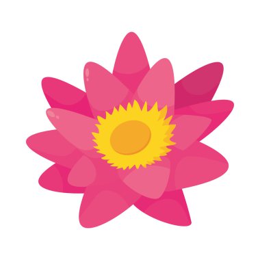 Lotus çiçeği simgesi, renkli tasarım