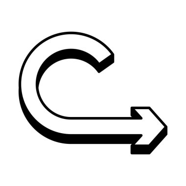 Esnek yay ok simgesi, satır biçimi