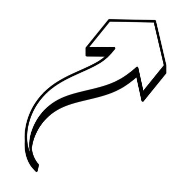 eğimli ok simgesi, satır biçimi