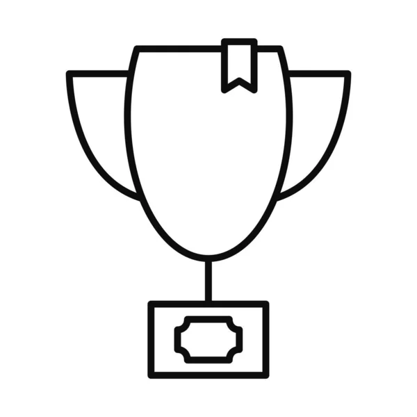 Trophy cup icon, line style — Stock Vector
