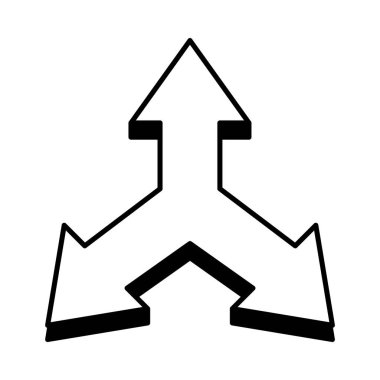 Üç Taraflı Ok Simgesi, satır biçimi