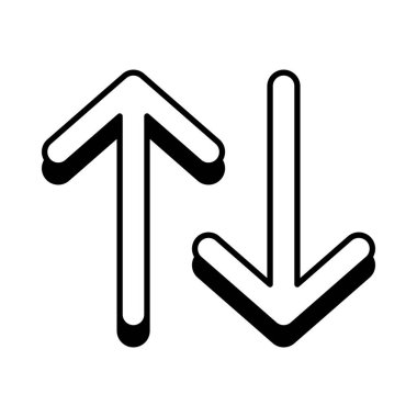 yukarı ve aşağı ok simgesi, satır biçimi