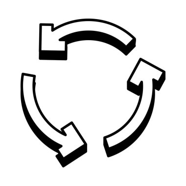 yuvarlak ok simgesi, satır biçimi