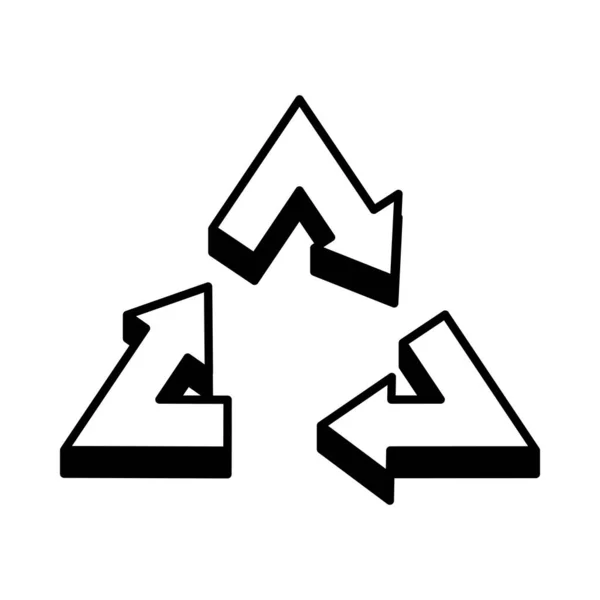 Triangel pilar ikon, linje stil — Stock vektor