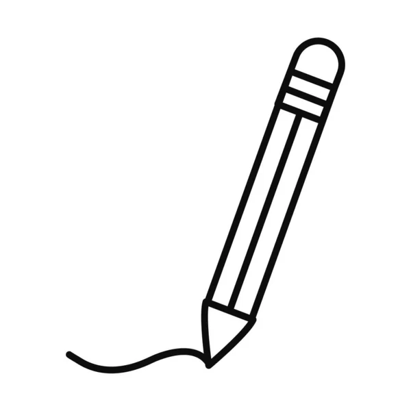 Immagine icona a matita, stile linea — Vettoriale Stock