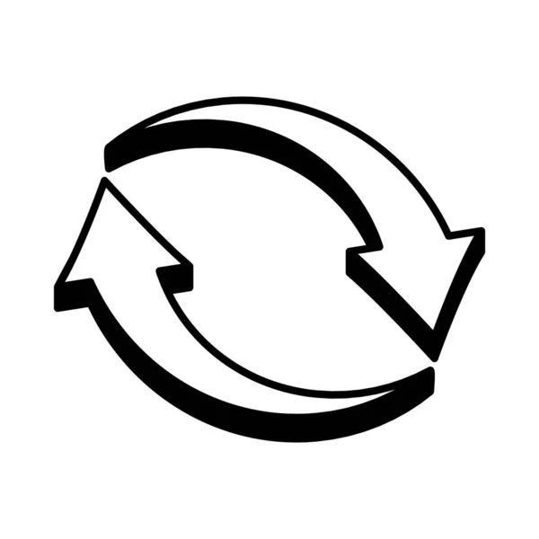 Pfeilsymbol, Linienstil austauschen — Stockvektor