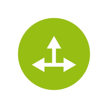 Üç yönlü oklar blok biçim vektör tasarımı