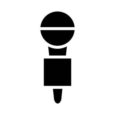 haber mikrofon simgesi, siluet biçimi