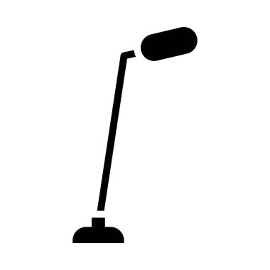 konferans mikrofon simgesi, siluet biçimi