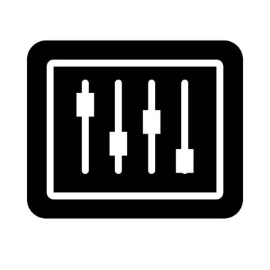 ses denetim paneli simgesi, siluet biçimi