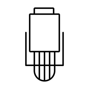 radyo mikrofon asılı simgesi, satır biçimi