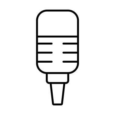 Mikrofon retro ile dur, satır biçimi