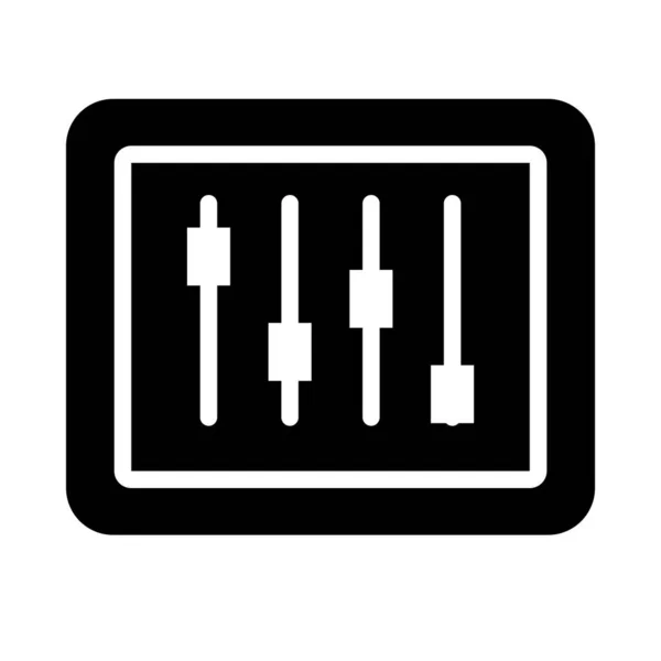 音频控制面板图标，轮廓风格 — 图库矢量图片