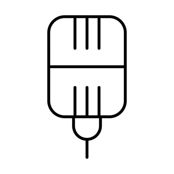 Icono de micrófono cuadrado, estilo de línea — Archivo Imágenes Vectoriales