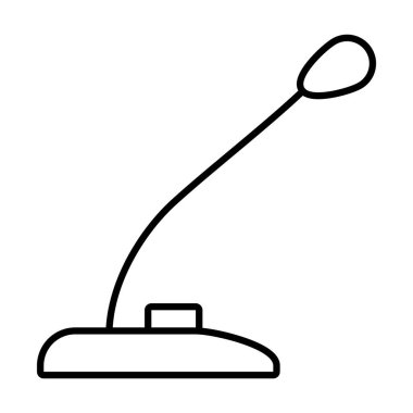 masa mikrofon simgesi resmi, satır biçimi