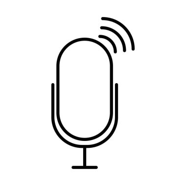 radyo mikrofonu hava simgesi üzerinde, satır biçimi