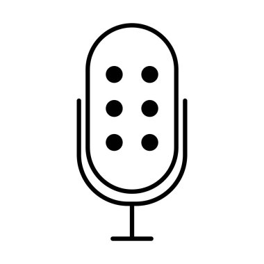 noktalı mikrofon simgesi, satır biçimi