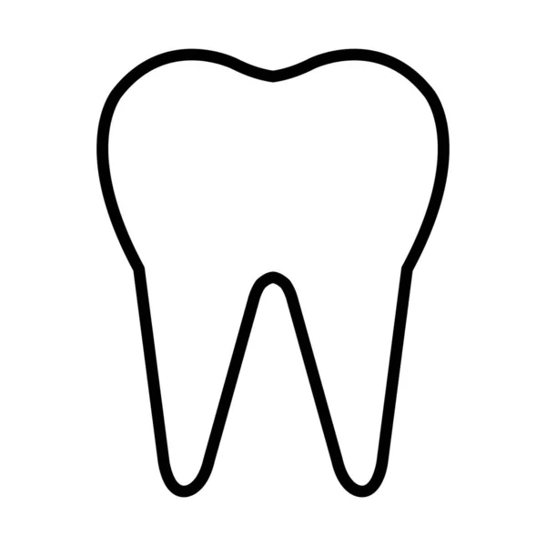 Tandpictogram afbeelding, lijn stijl — Stockvector