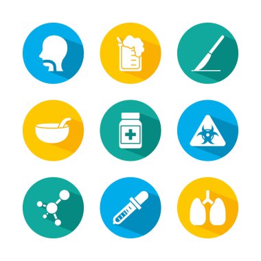 Akciğerler ve tıbbi simgeler, blok biçimi