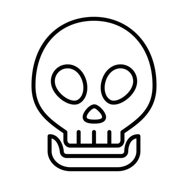 Skull icon, line style — Stock Vector