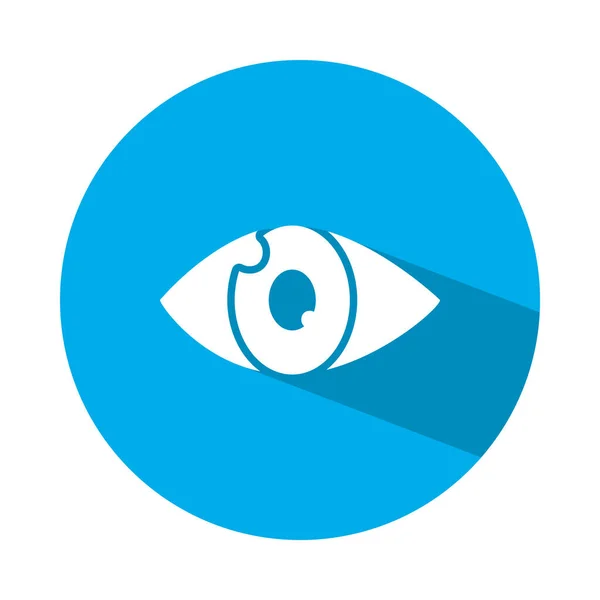 Immagine dell'icona dell'occhio, stile blocco — Vettoriale Stock