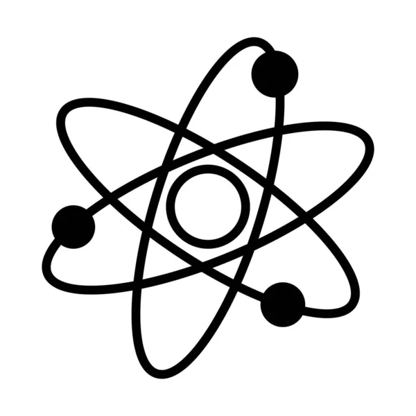 Значок хімічного атома, стиль лінії — стоковий вектор