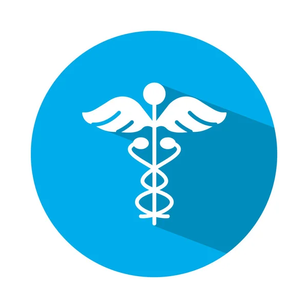 Иконка медицинского символа, стиль блока — стоковый вектор