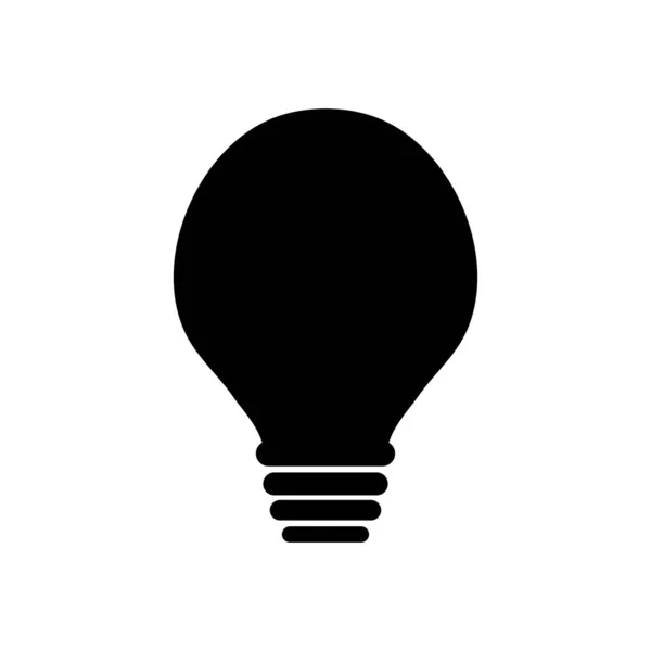 Globus Glühbirnen-Symbol, Silhouette-Stil — Stockvektor