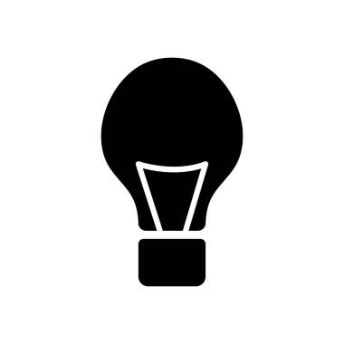 sönük ampul aydınlatma simgesi, siluet biçimi