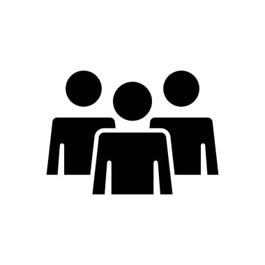 pictogram üç adam simgesi, siluet tarzı