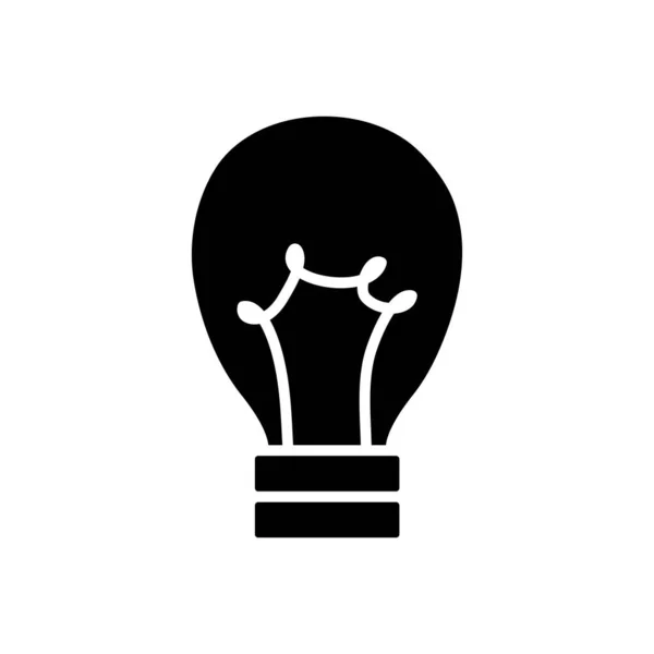 Symbolbild Glühbirne, Silhouette-Stil — Stockvektor