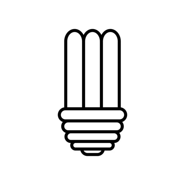 Compact fluorescent lightbulb icon, line style — Stock Vector