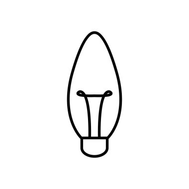 Şamdan ampul aydınlatma simgesi, satır biçimi