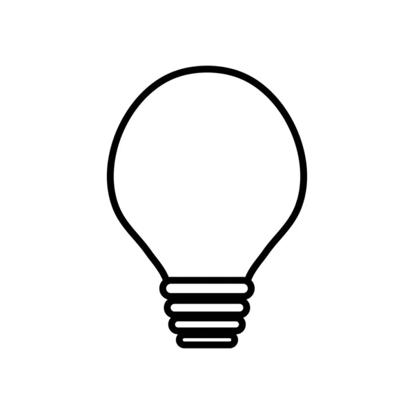 Globe light bulb icon, line style — Stock Vector