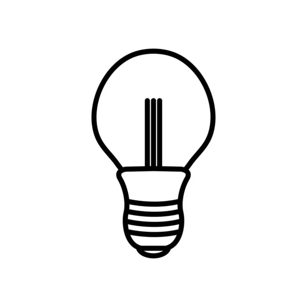 Ampoule intermédiaire icône de lumière, style ligne — Image vectorielle