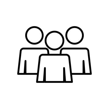 pictogram üç adam simgesi, satır biçimi