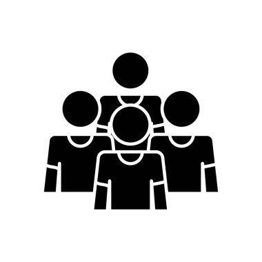 pictogram grup erkek simgesi, siluet biçimi