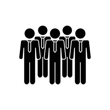 pictogram iş adamları simgesi, siluet tarzı