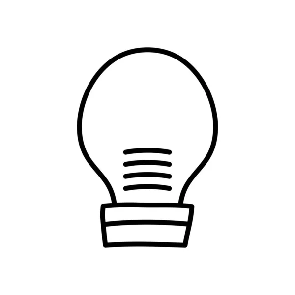 Icono de la lámpara de luz, estilo de línea — Vector de stock