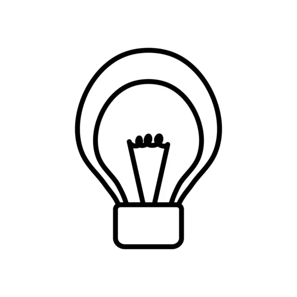 Obrázek ikony žárovky, styl čáry — Stockový vektor