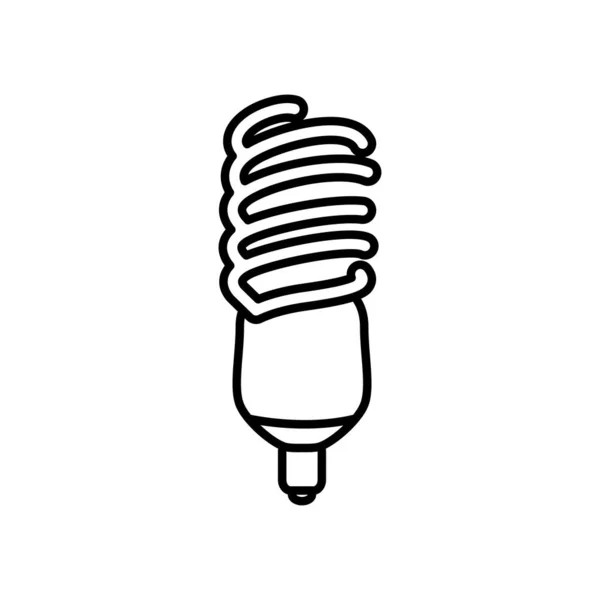 Cfl bulblight ícone, estilo de linha — Vetor de Stock