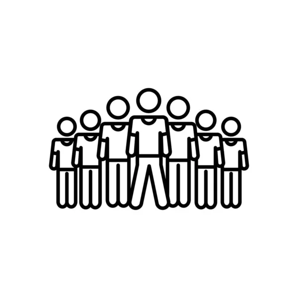 Piktogram férfiak álló ikon kép, vonal stílus — Stock Vector