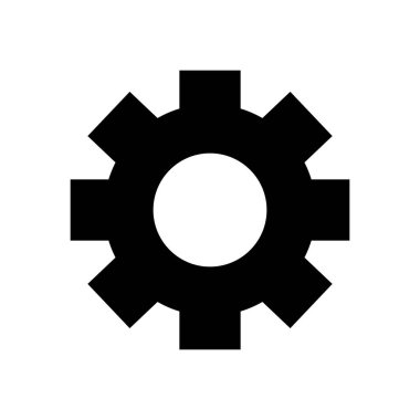 dişli tekerlek simgesi, siluet biçimi